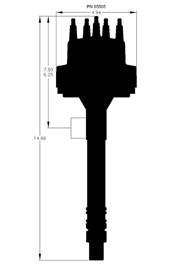 MSD Black Distr., Chevy V8,Pro-Billet