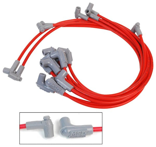 Wire Set,SC,Red,8Cyl,90/90 Boots, Univ